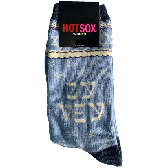 NWT HOT SOX & AIRPLUS Women’s 3 pc Novelty Hanukkah Holiday Crew Sock Bundle - Picture 4 of 8
